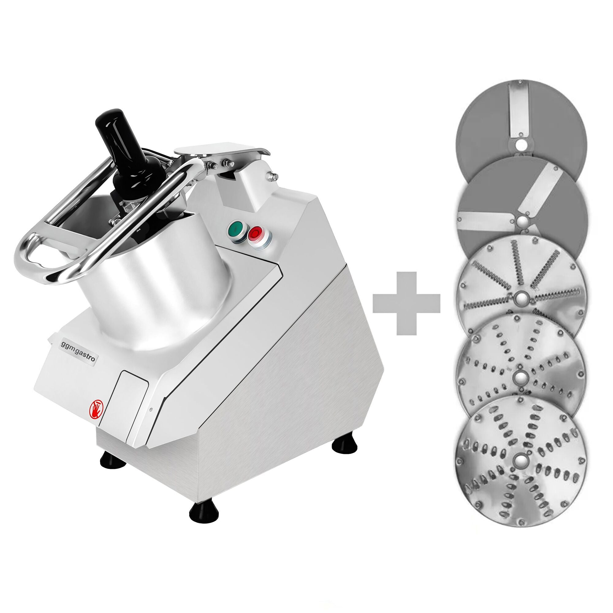 Cortadora de hortalizas 750 W boca Ø170 mm con 5 discos GGM Gastro GSA5
