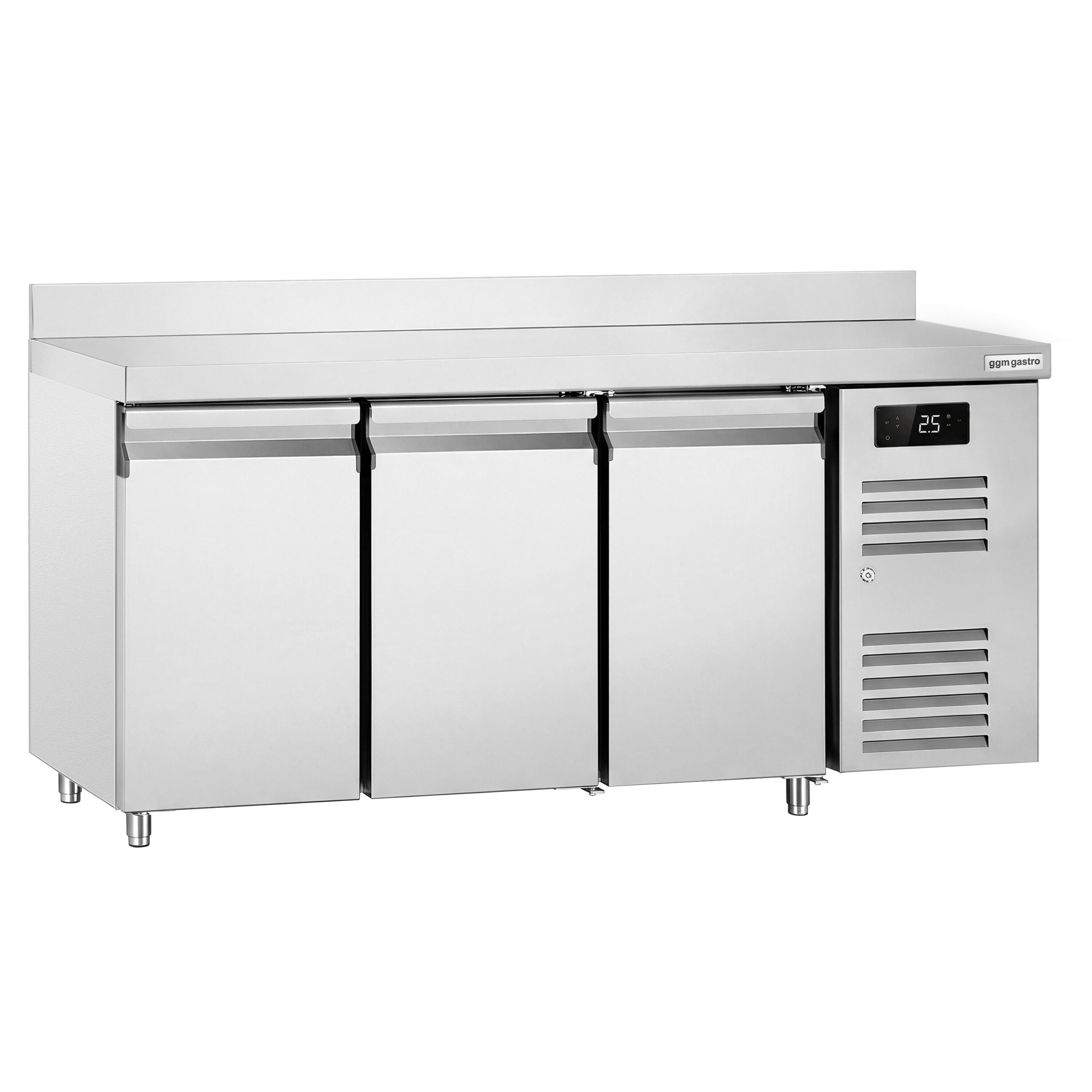 Mesa refrigerada 3 puertas con peto 1795x700 mm GN 1/1 +0/+8 °C GGM Gastro KSH177-N