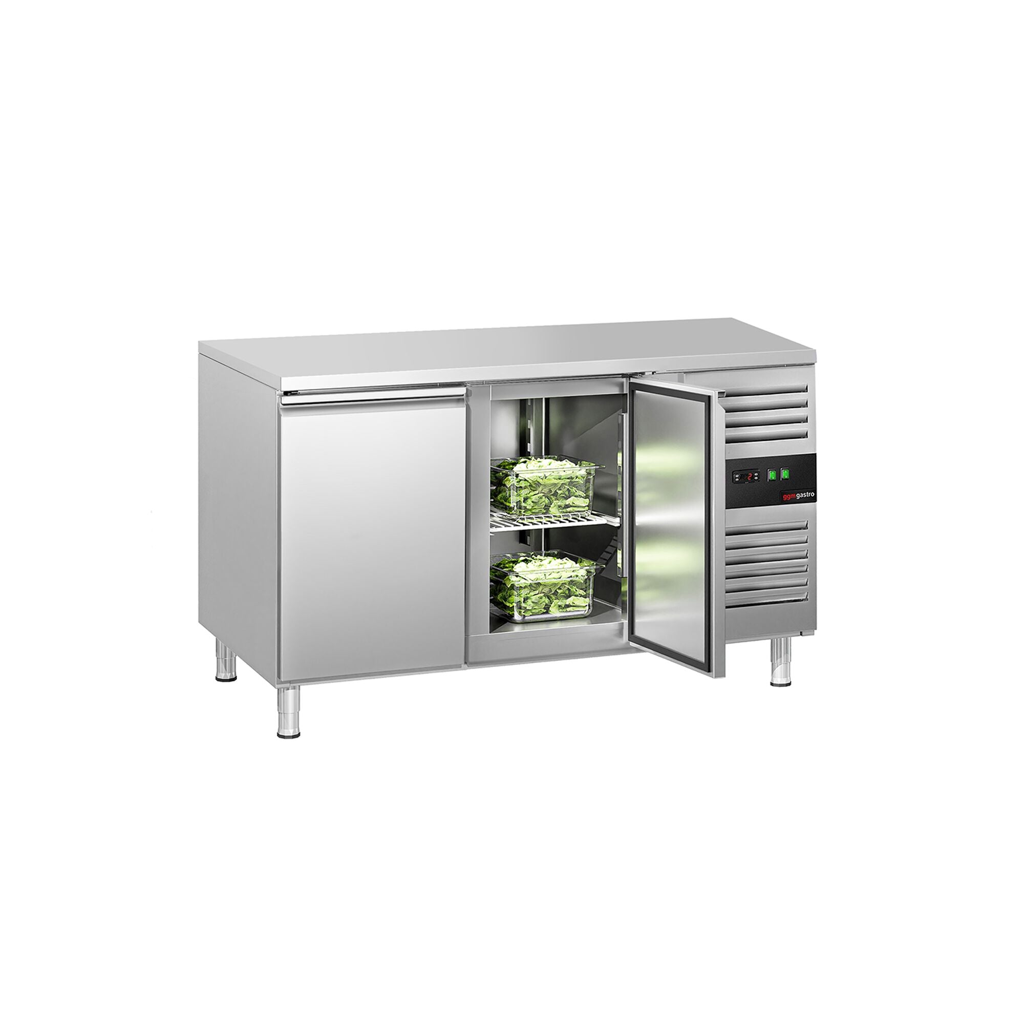 Mesa refrigerada 2 puertas 1360x700 mm GN 1/1 +2/+8 °C GGM Gastro KTS147ND
