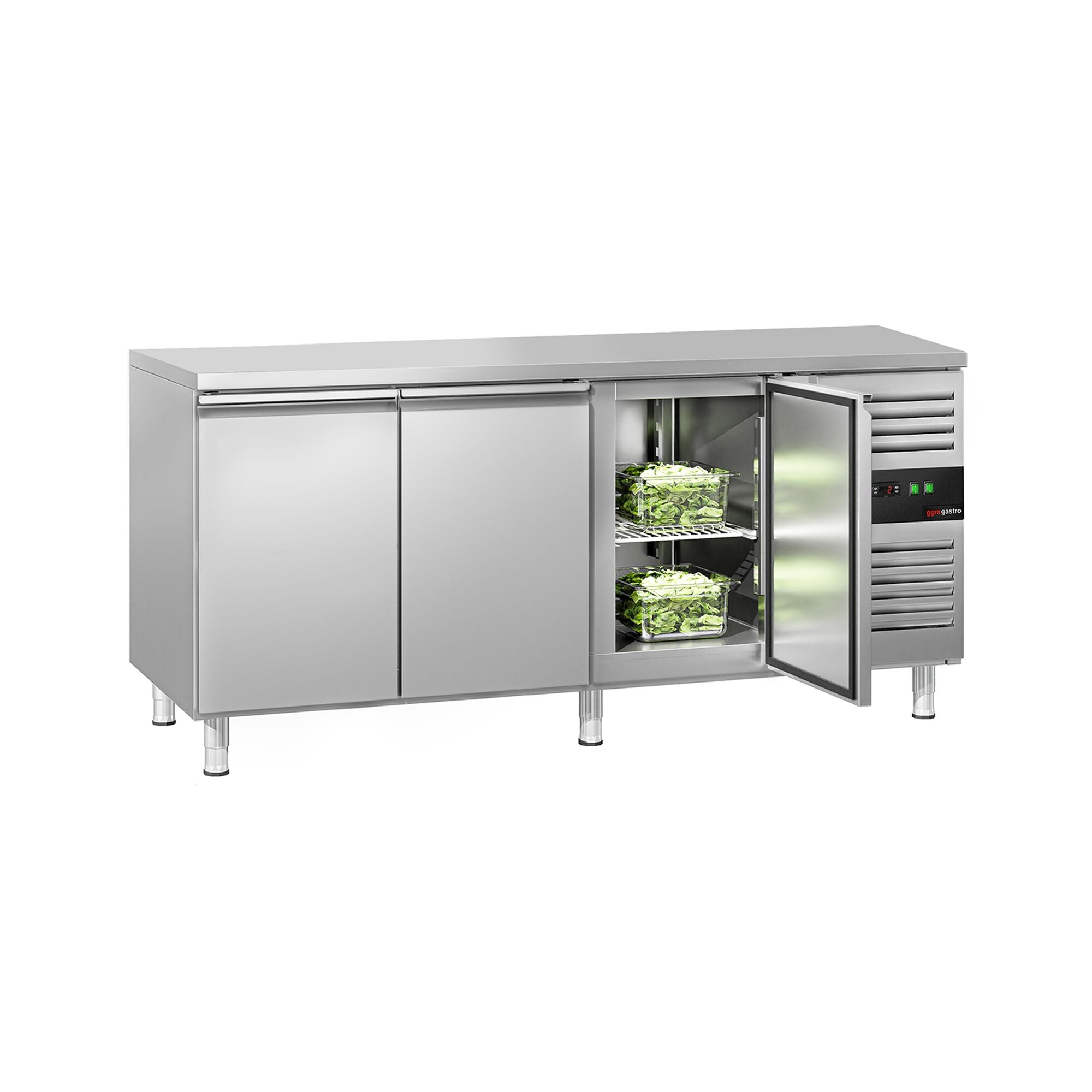 Mesa refrigerada 3 puertas 1795x700 mm GN 1/1 +2/+8 °C GGM Gastro KTS187ND