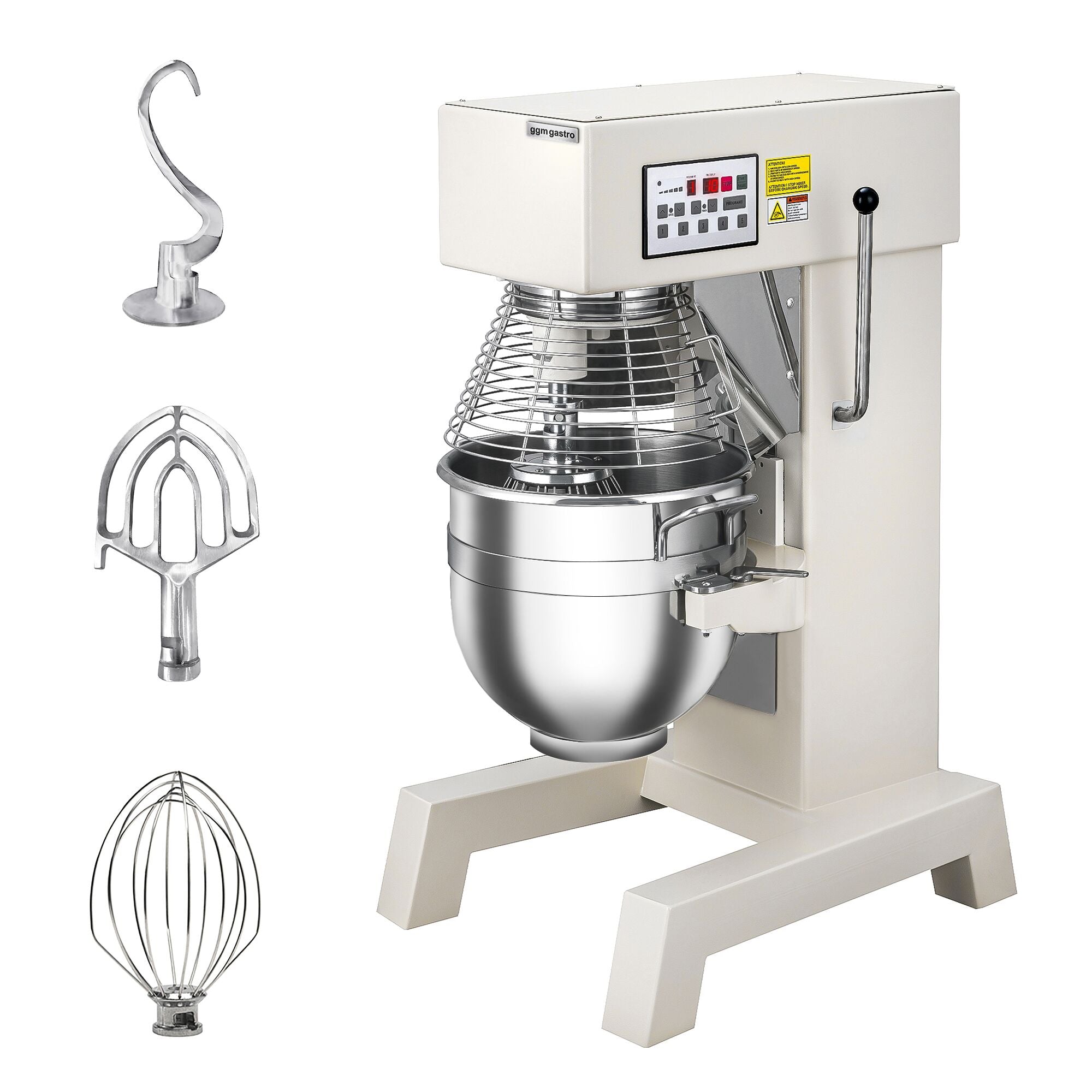 Batidora planetaria de suelo 30 L 1,5 kW display digital GGM Gastro PRMS30
