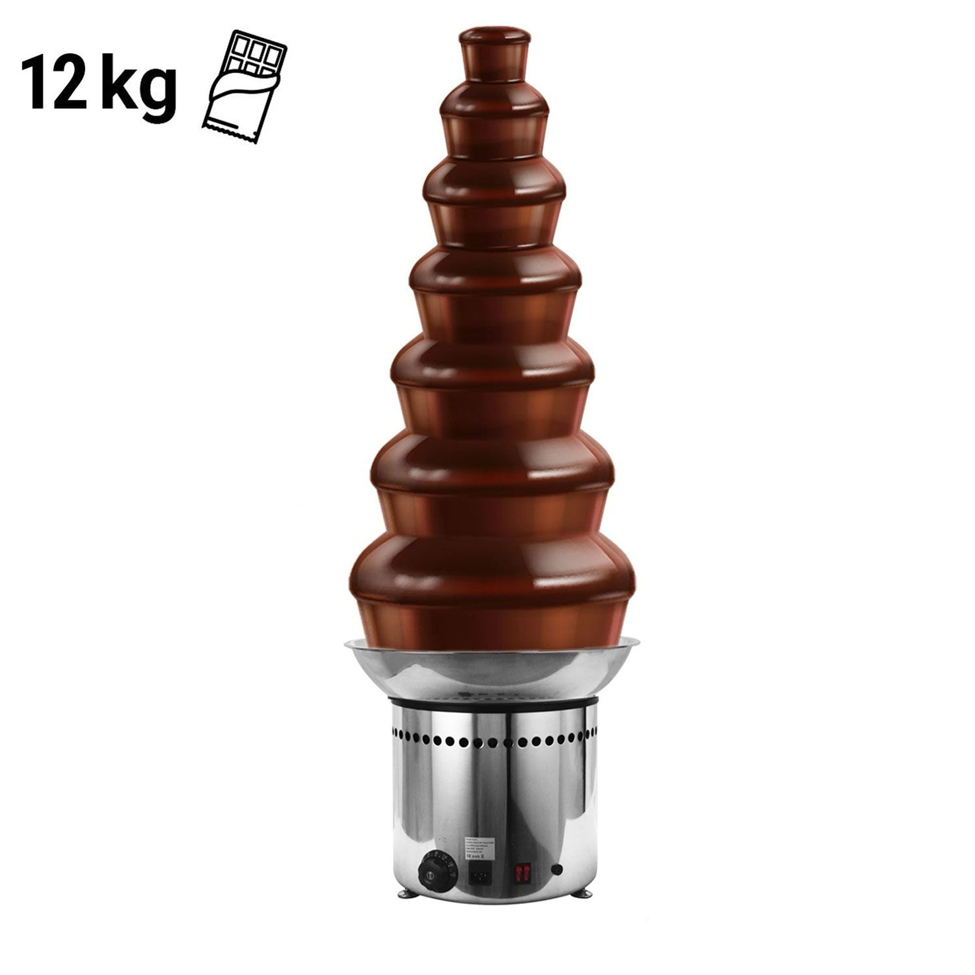 Fuente de chocolate profesional 7 pisos 12 kg 400 W GGM Gastro SBCH7