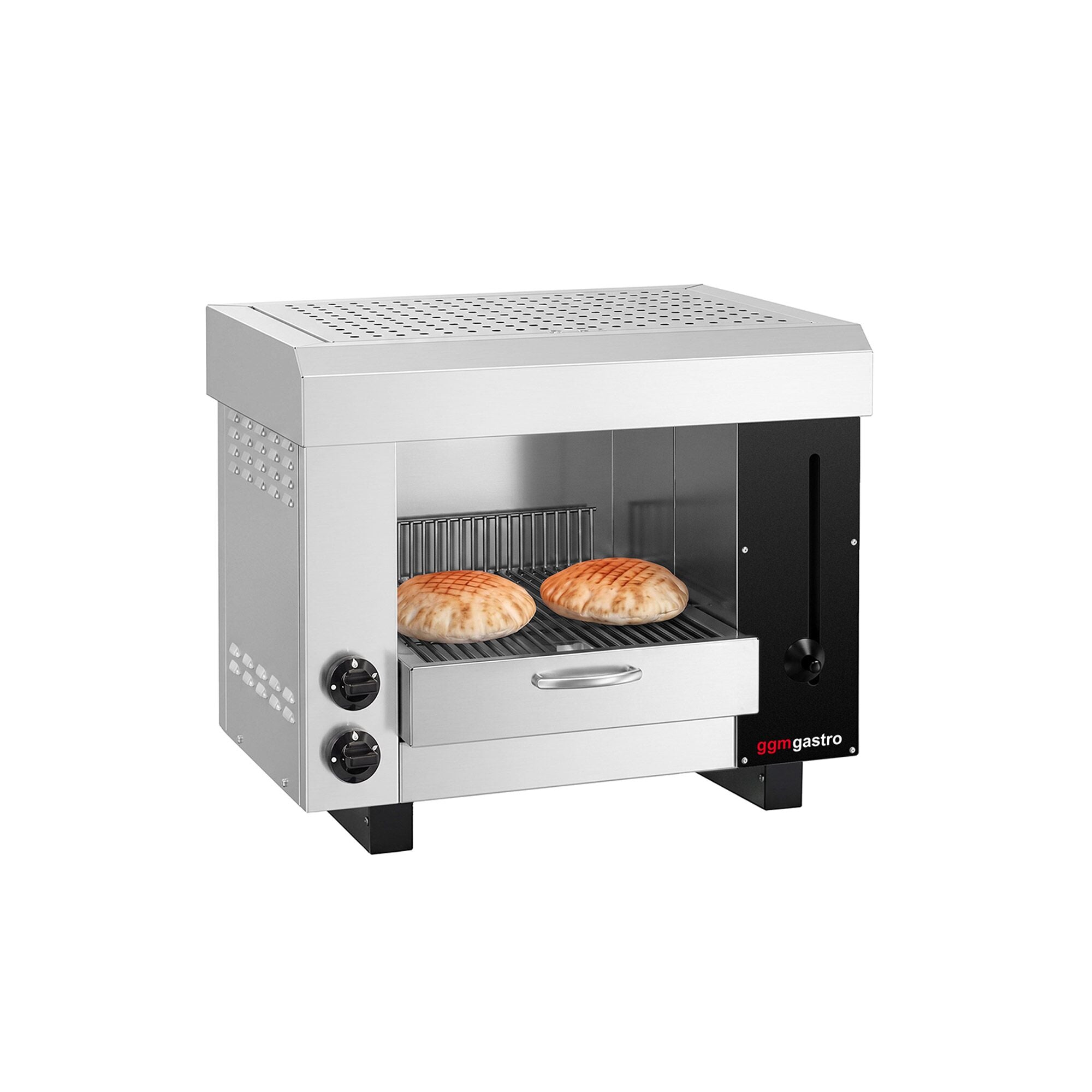 Salamandra a gas infrarrojos 6,5 kW 2 quemadores regulable en altura GGM Gastro SMK2